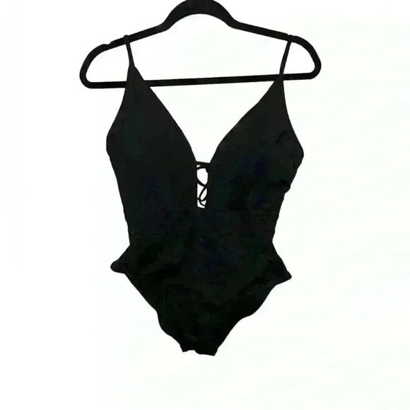 BECCA Other - Becca by Rebecca Virtue Women's Black Adjustable Swimsuit Open Back Size Large